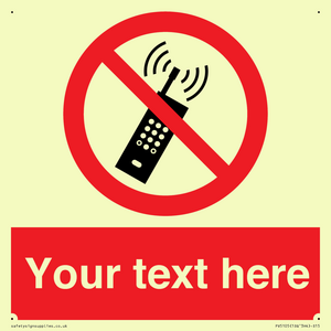 Custom No Mobiles Sign